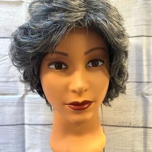 Human mix Gray color 34 Wig for Women